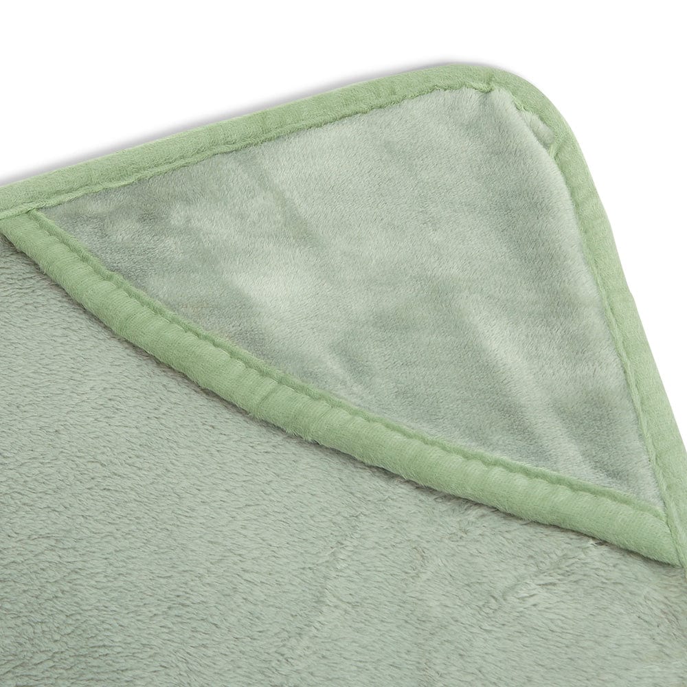 Super Soft Plush Baby hooded Flannel Blanket, Sage Green