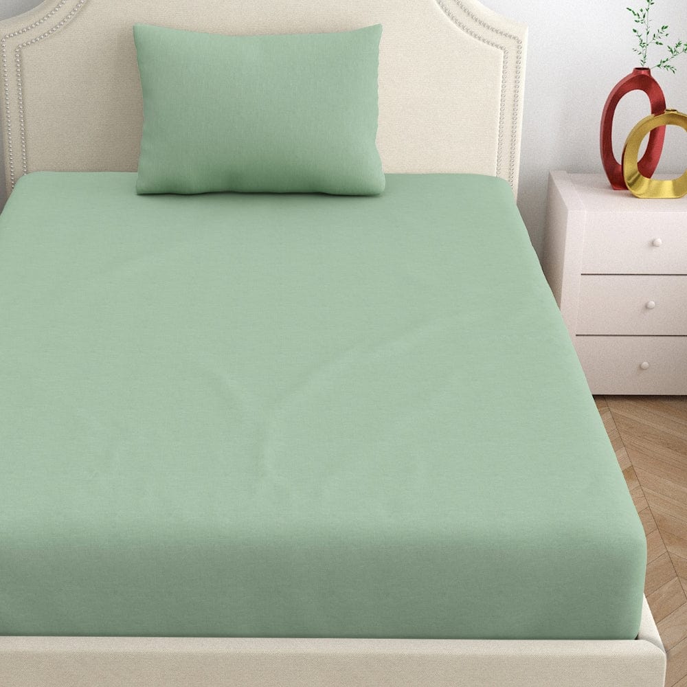 Jersey Fitted Bedsheet - Single/Green