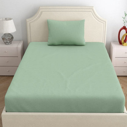 Jersey Fitted Bedsheet - Single/Green