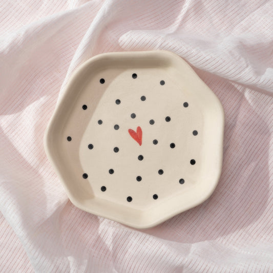 Lovestruck Ceramic plate, White