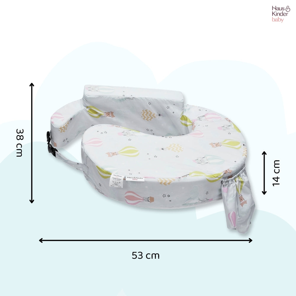 Hot Air Balloon Feeding Pillow - Posture Support With Pocket