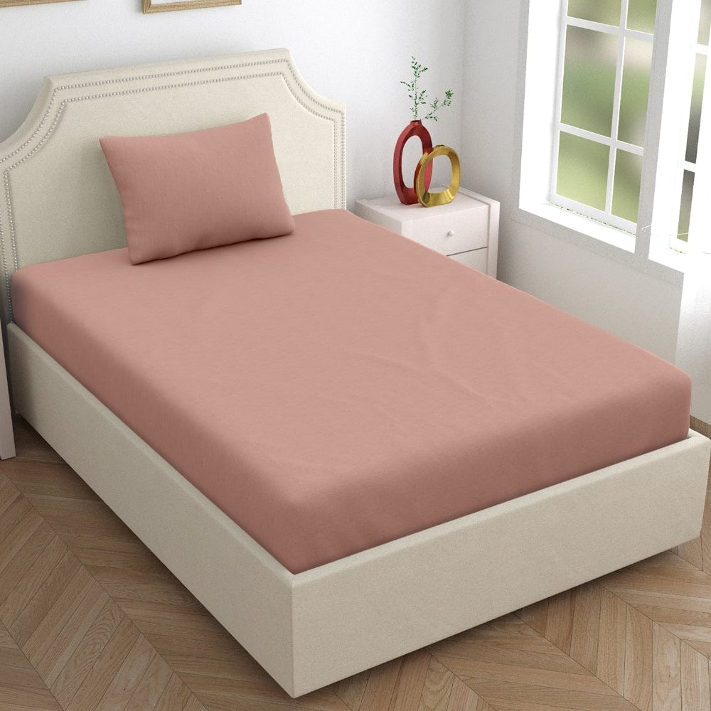 Jersey Fitted Bedsheet - Single/Pink