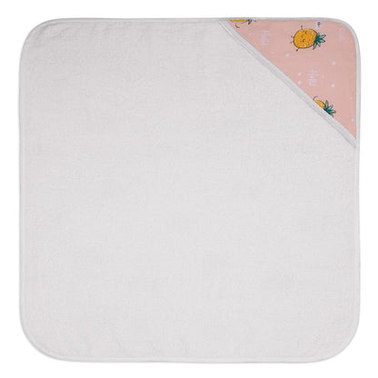 Cotton Muslin-Terry Hooded Towel ( Newborn - 12 Months) - Tropical Twist