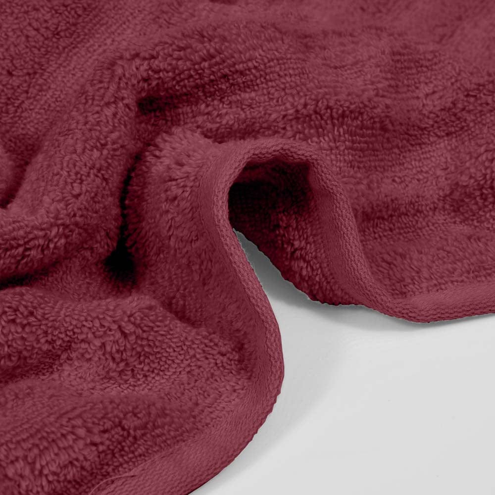 Zero Twist Luxury Bath Towel, 100% Cotton Deep Red or Blush