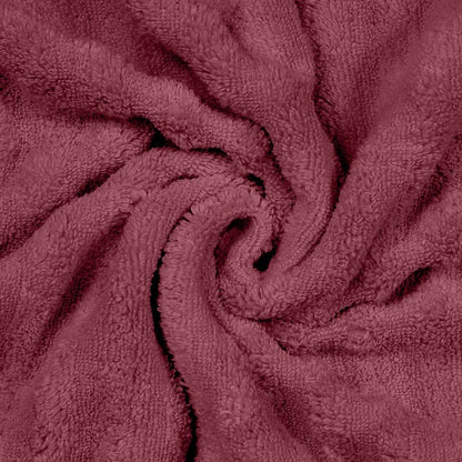 Zero Twist Luxury Bath Towel, 100% Cotton Deep Red or Blush