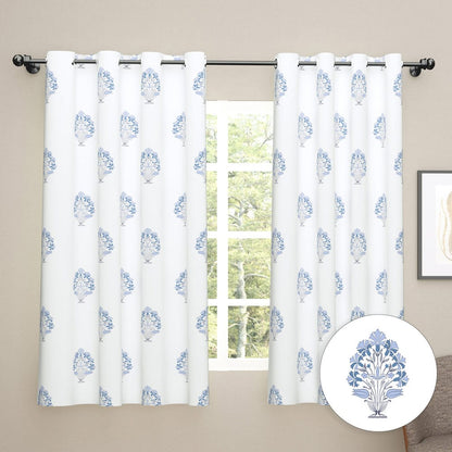 Artisanal Blue Curtain Set
