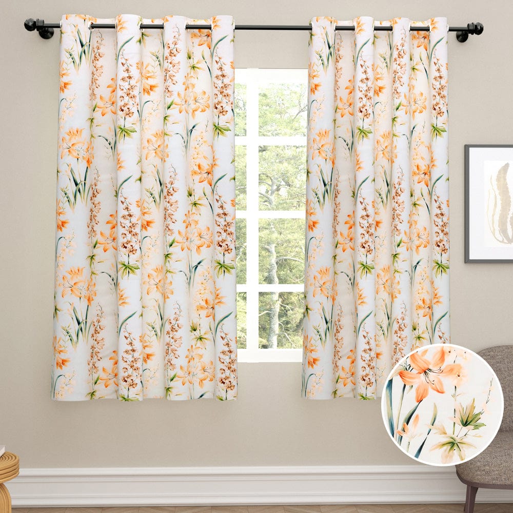 Coral Garden Blackout Curtain Set