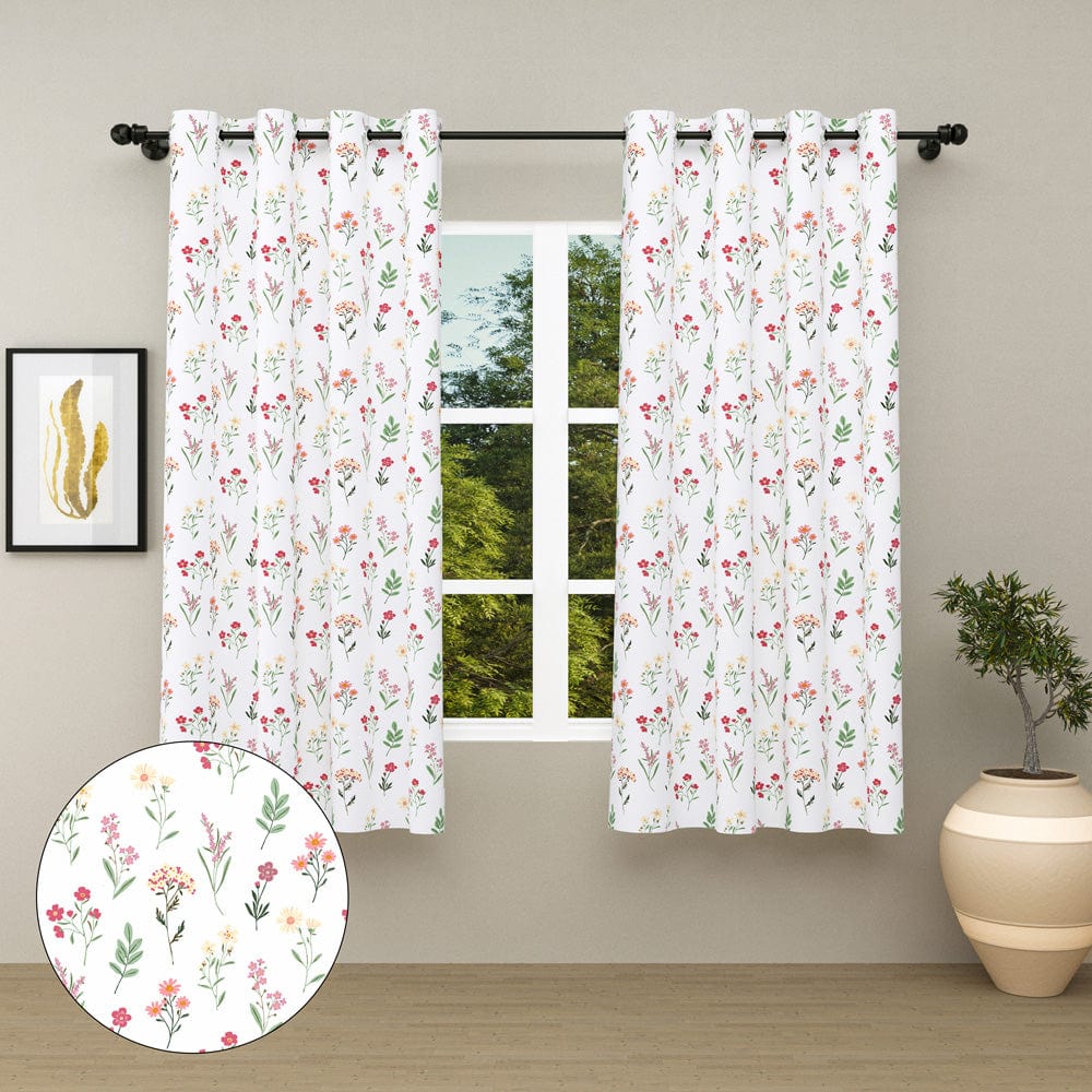 Floral Clusters Curtain Set