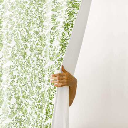 Leafy Canopy Green Curtain Set