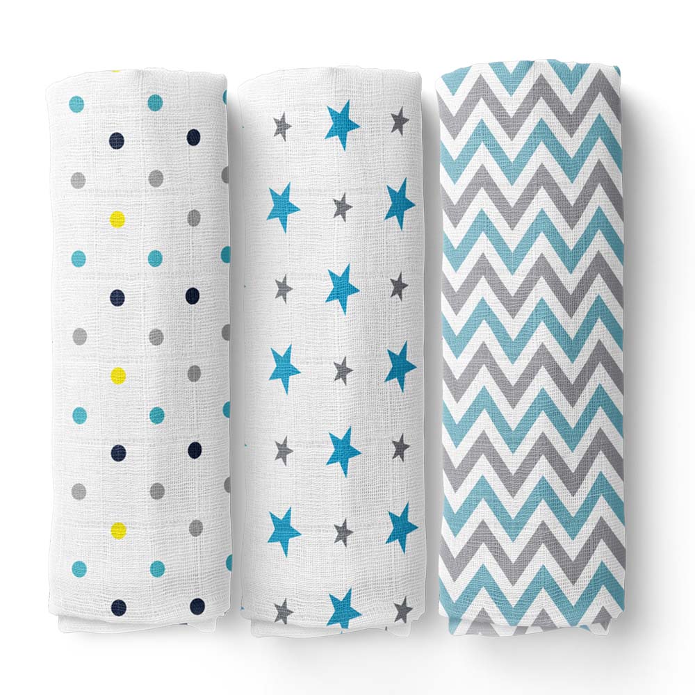 Muslin Swaddles, Pack Of 3