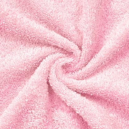 Bath Towel Set of 2, 100% Cotton, Pink & Olive