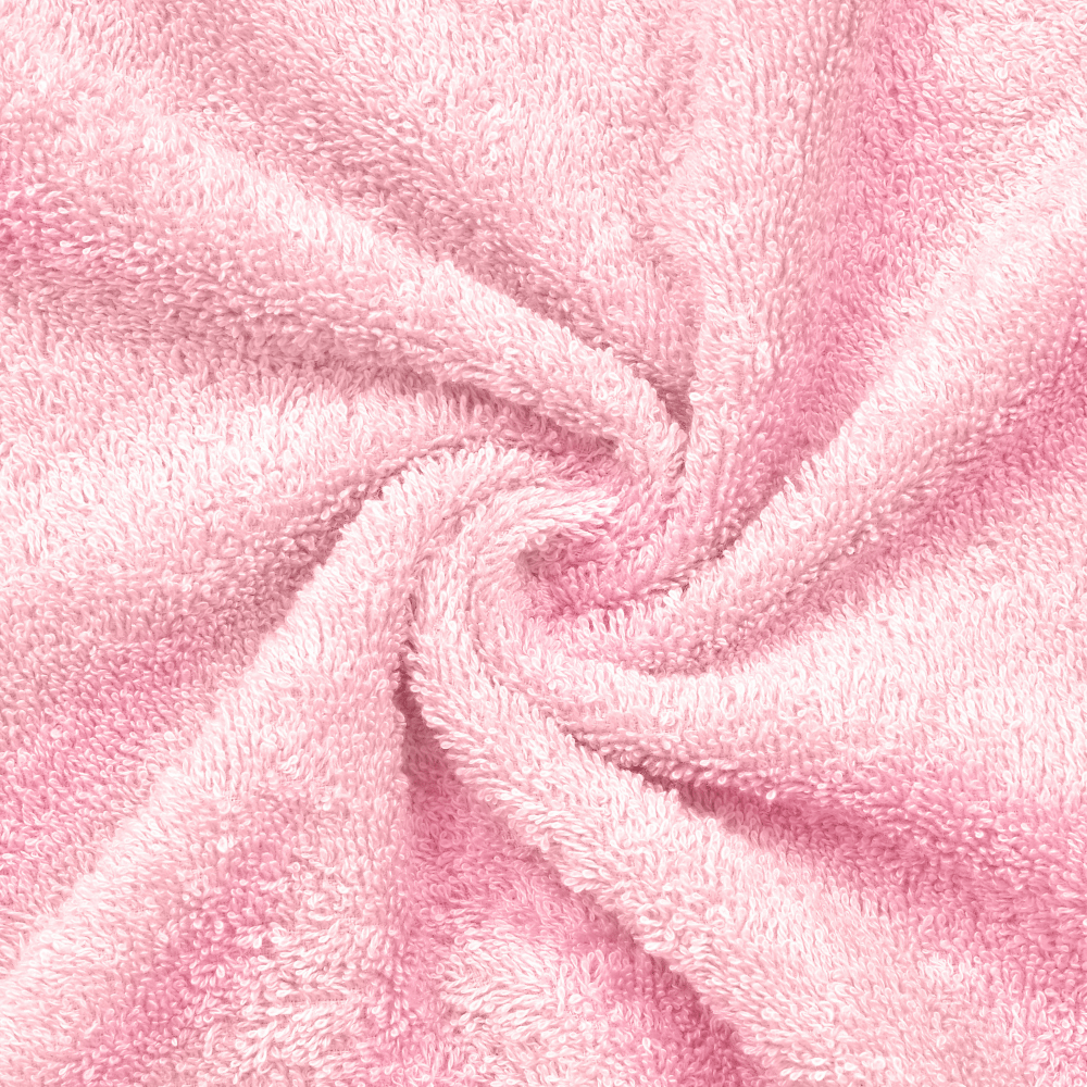 Towel Set of 6, 100% Cotton, Lilac & Pink