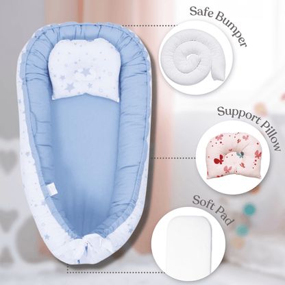 Go Little Rockstar Baby Sleeping Nest, Portable Adjustable Newborn Crib Bassinet, 0-24 Months