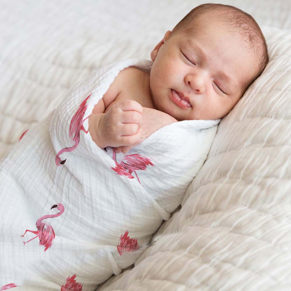 Florals/ Bird 100% Cotton Muslin Swaddles, Pack Of 3