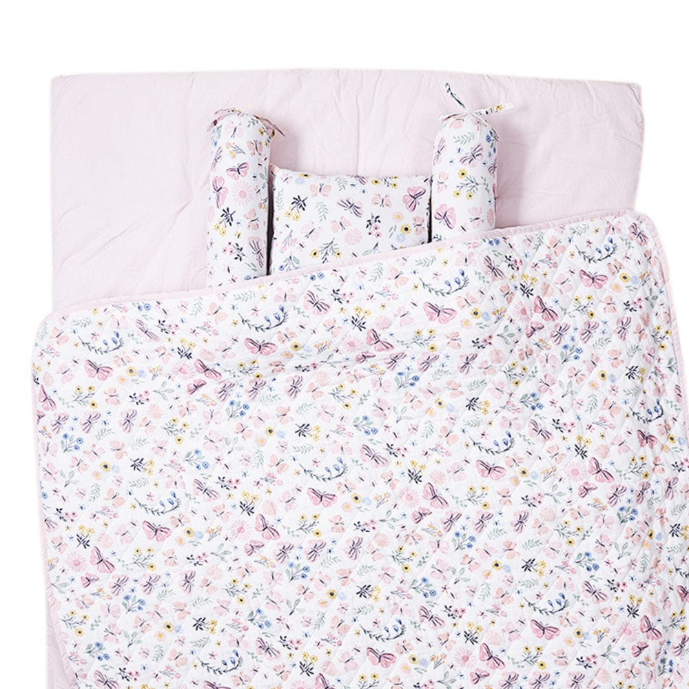 Bedding Set: Mattress, Bolsters with Quilt (Pack of 5)