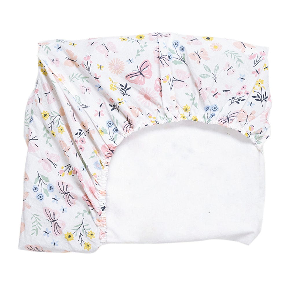 Butterfly garden Cotton Fitted Crib Sheet.