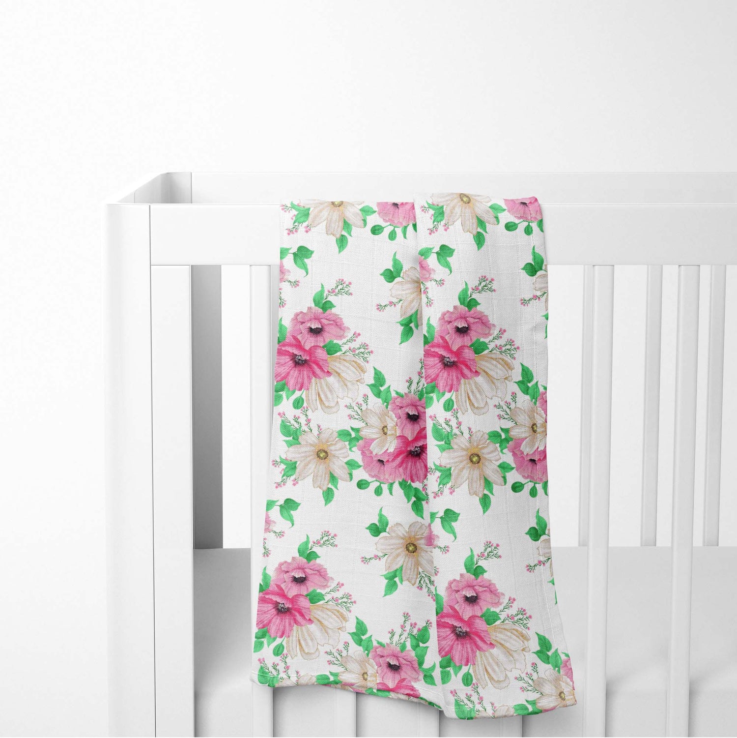 Florals/ Bird 100% Cotton Muslin Swaddles, Pack Of 3