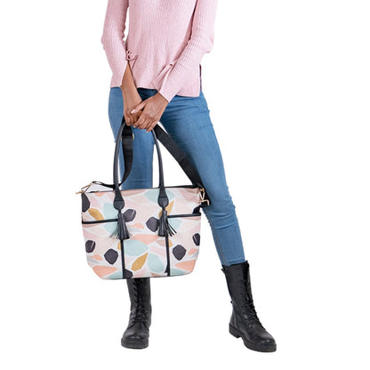 Everyday Travel- Chic Diaper Tote Bag  with diaper changing mat for New Moms, Multicolor