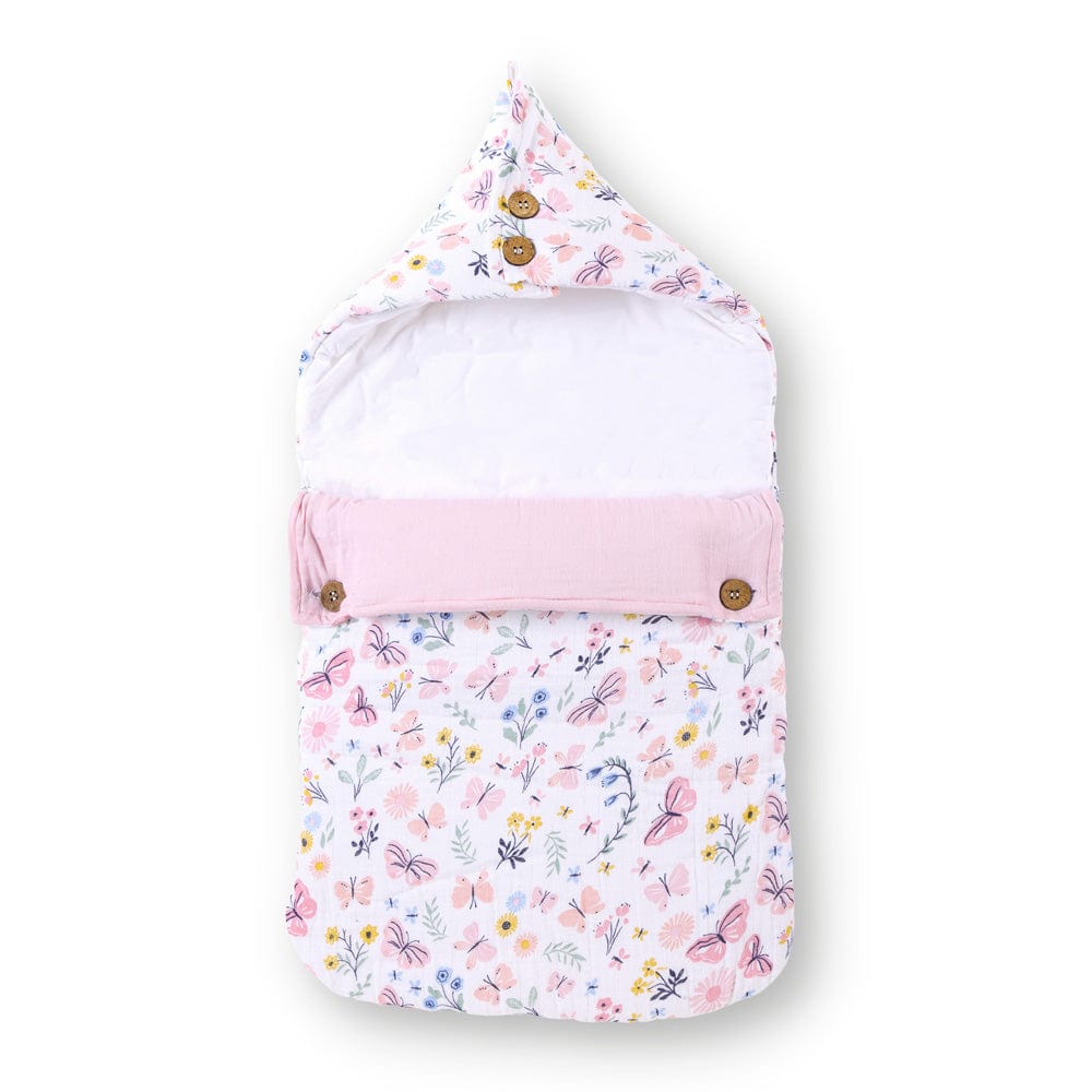 Butterfly Garden Muslin Carrier Nest / sleeping bag , 0-12 Months