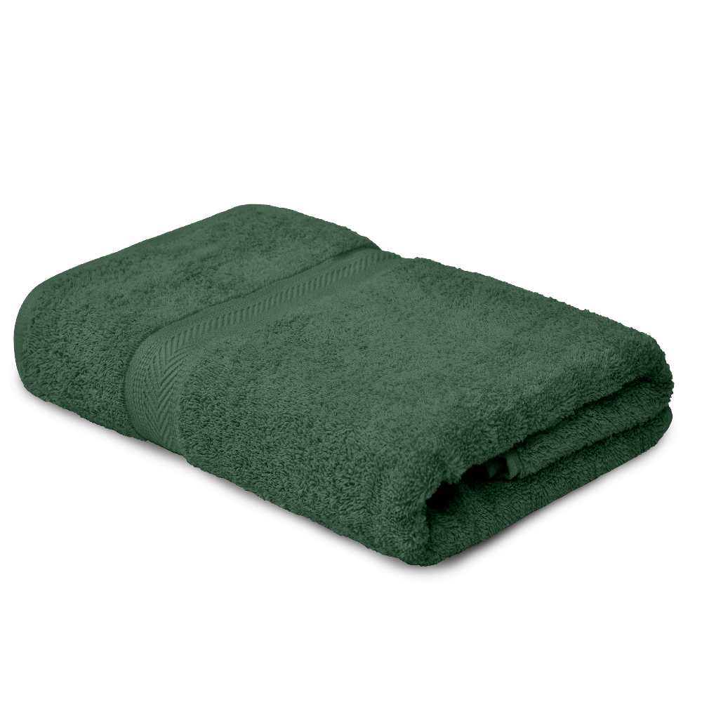 Bath Towel Set of 2, 100% Cotton, Navy & Olive