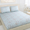 Modern Art Desire, 100% Cotton King Size Bedsheet, 300 TC, Aqua