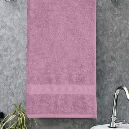 Towel Set of 6, 100% Cotton, Olive & Lilac