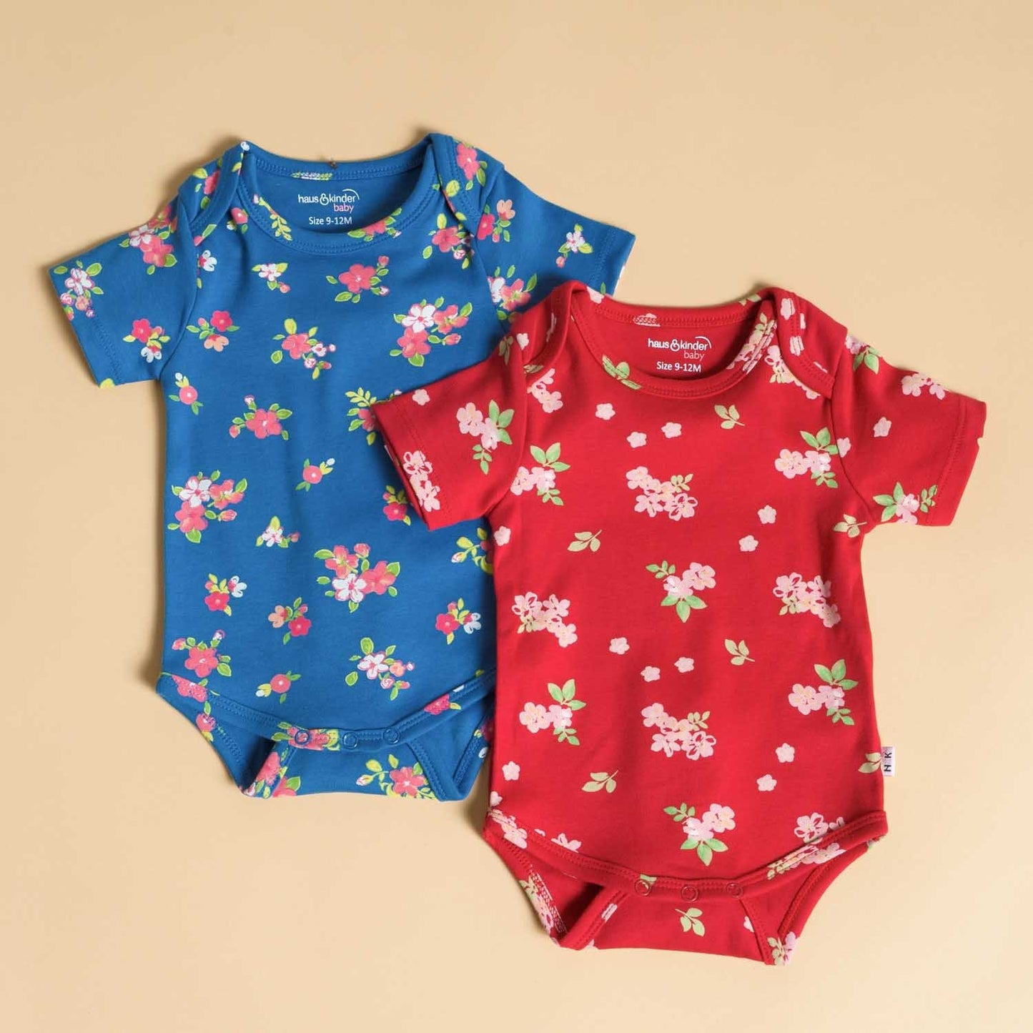 Baby Girl Iris Cherry Blossom Short Sleeve Onesies Pack of 2 Collection