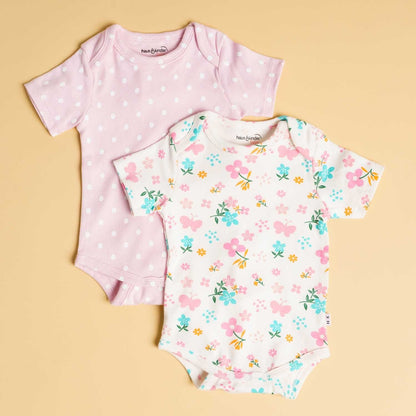 Baby Girl Enchanted Short Sleeve Onesies Pack of 2 Collection