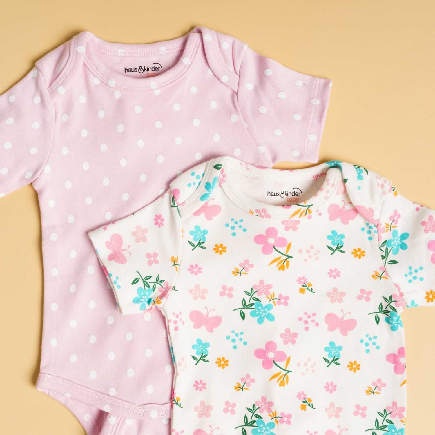 Baby Girl Enchanted Short Sleeve Onesies Pack of 2 Collection