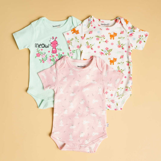 4-Pack Baby Girls Summer Blossom Short Sleeve Onesies® Bodysuits – Gerber  Childrenswear
