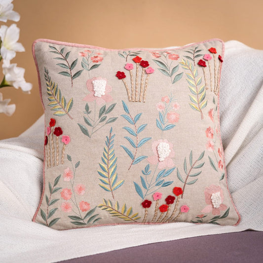 Delicate Botanical cushion cover, Pack of 1