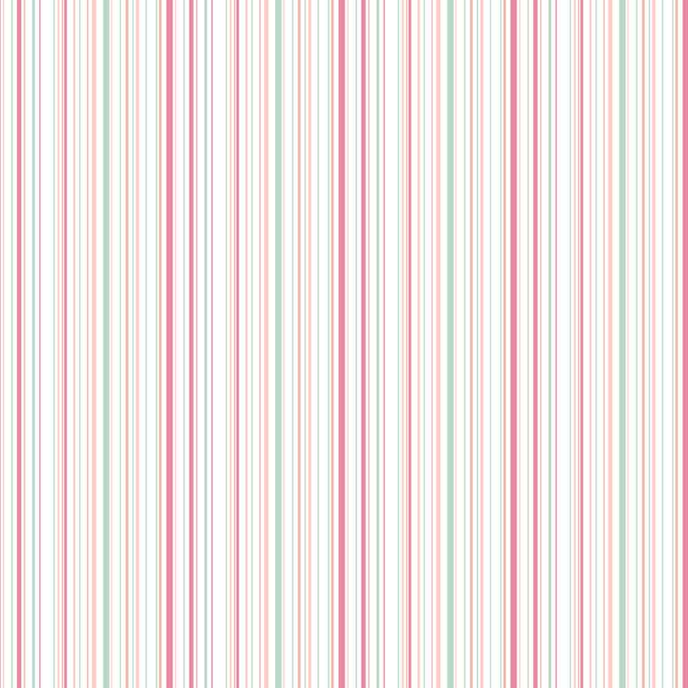 Magical Stripes 100% Cotton King Size Bedsheet, 186 TC, Pink and Green
