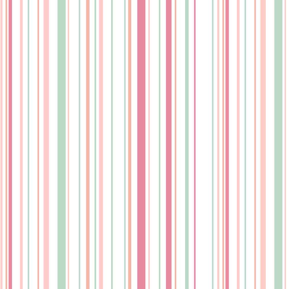 Magical Stripes 100% Cotton King Size Bedsheet, 186 TC, Pink and Green