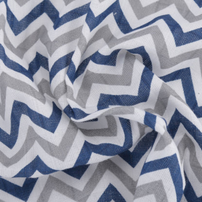 Chevron Stripes 100% Cotton Muslin Swaddle Pack Of 4 (Anchor, Dots, Star Navy, Navy) - haus & kinder