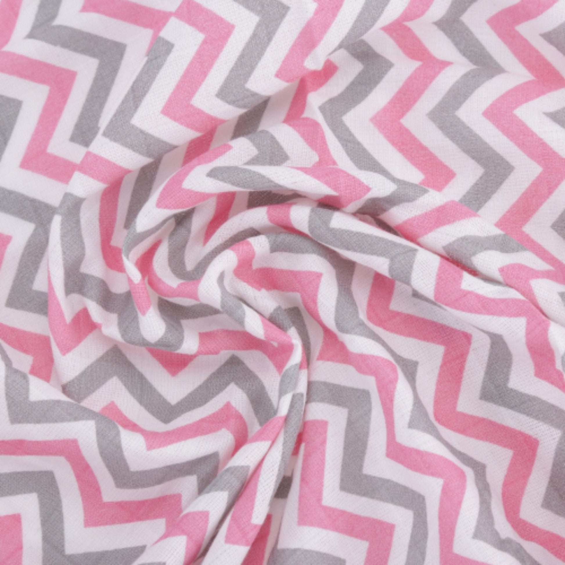 Chevron Stripes 100% Cotton Muslin Swaddle Pack Of 5 (Pink All, Dots) 100 x 100 CM - haus & kinder