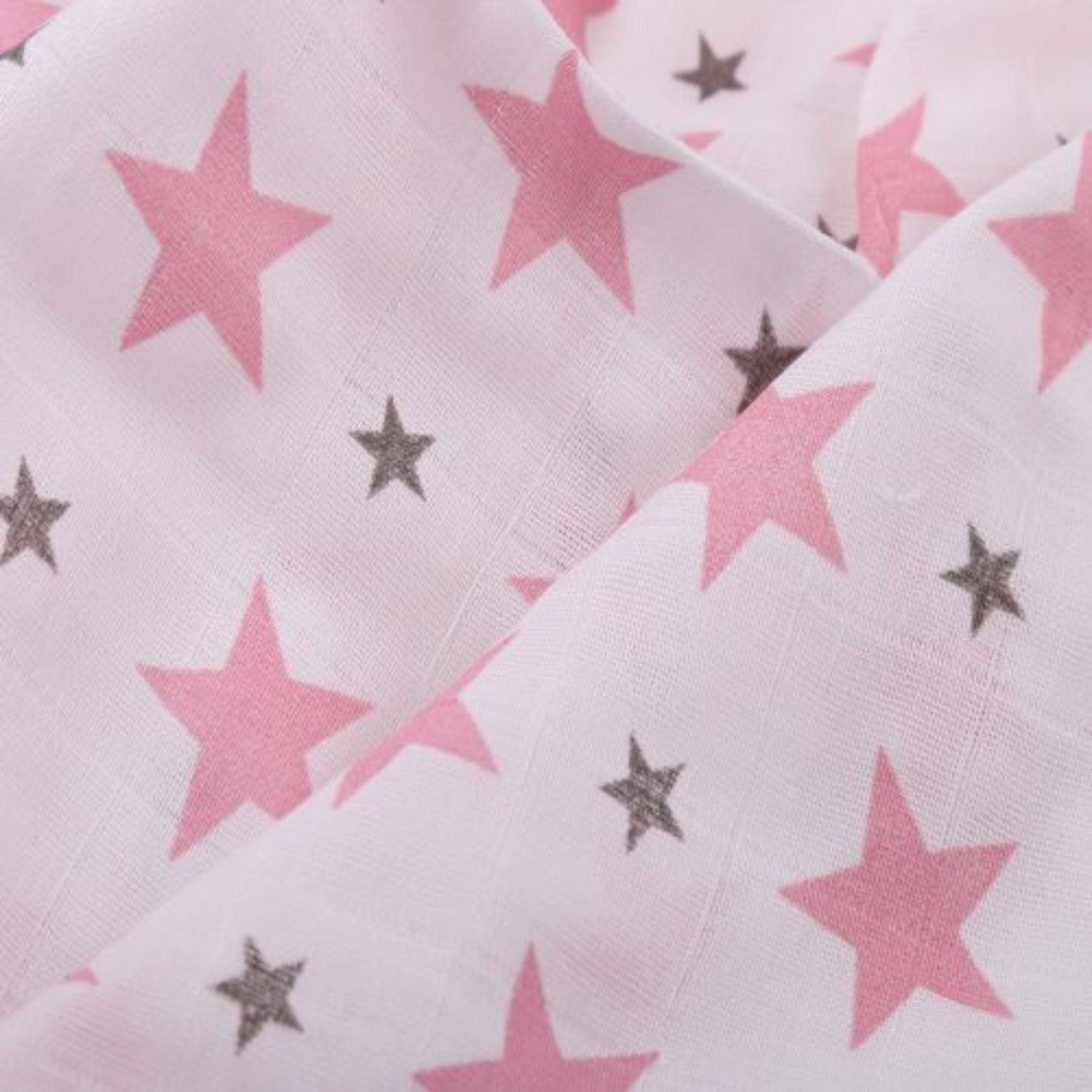 Twinkle Collection 100% Cotton Muslin Swaddle Pack Of 2 ( Pink Star, Flamingo) - haus & kinder
