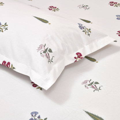 The Garden of Joy 100% Cotton Double Size Bedsheet, 186 TC