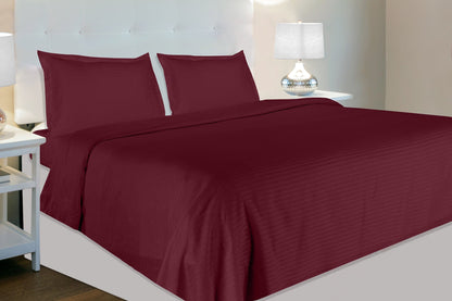 Satin Stripes Bedsheets 100% Cotton, 210 TC