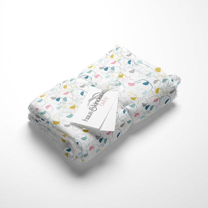 Aloha Collection 100% Cotton Muslin Swaddle Pack Of  4 (Elephant, Dot, Fruit, Ocean)