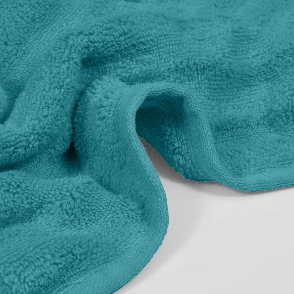 Zero Twist Luxury Bath Towel Set of 2, 100% Cotton, Turquoise & Sky Blue